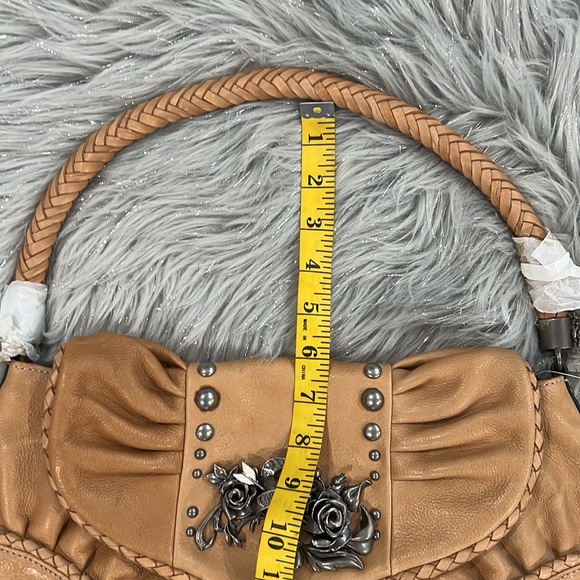 New Vintage Juicy Couture Beige Leather Satchel Bag NWT - Picture 8 of 13